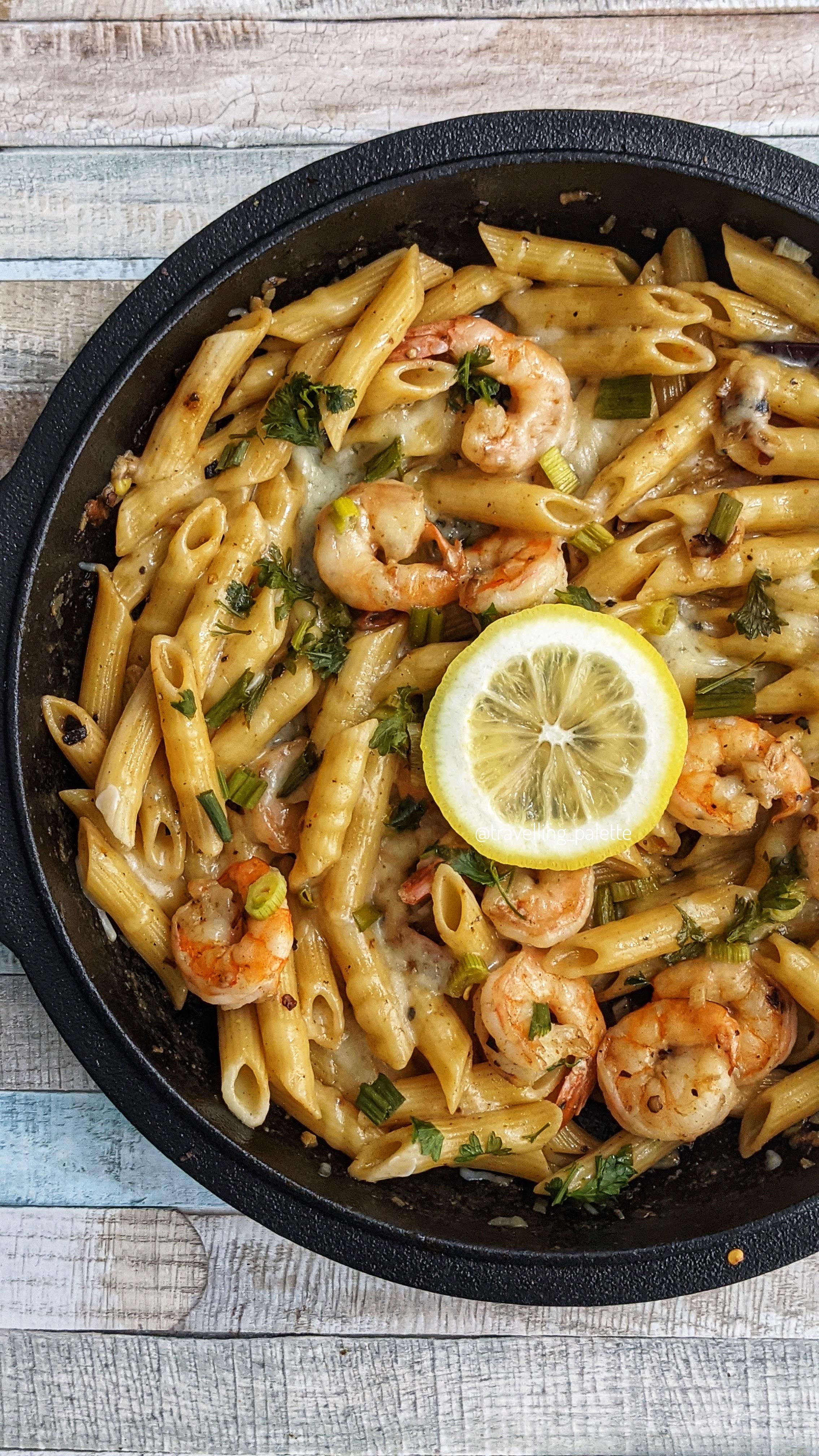 Spicy Parmesan Shrimp Pasta
